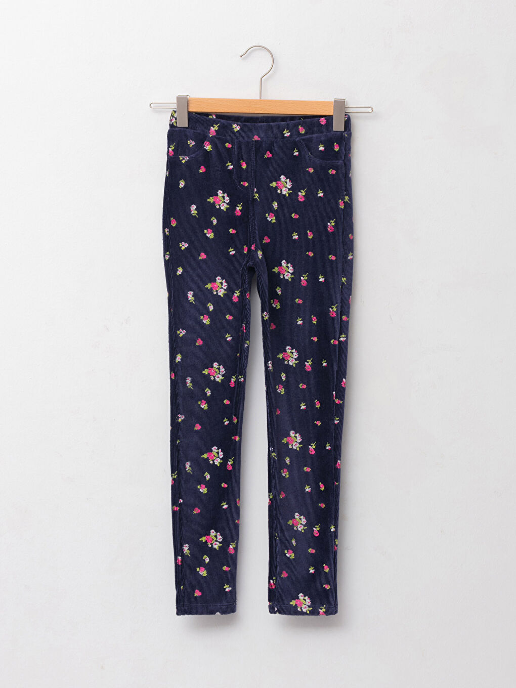 LCW Kids Elastic Waist Patterned Girl Velvet Long Tights