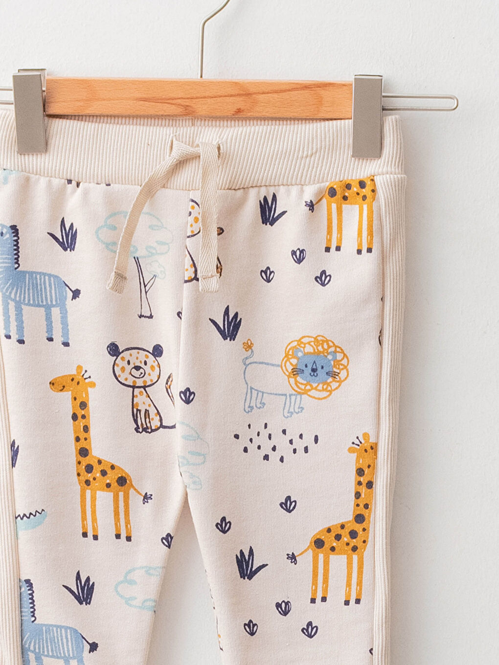 Elastic Waist Cotton Baby Boy Jogger Pants 2 Pieces-2