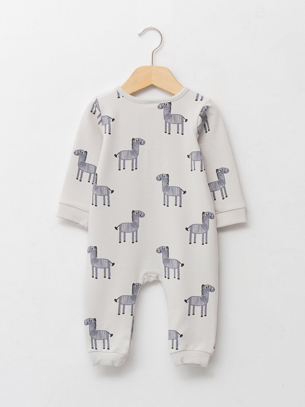 Crew Neck Long Sleeve Printed Cotton Baby Boy Rompers-1