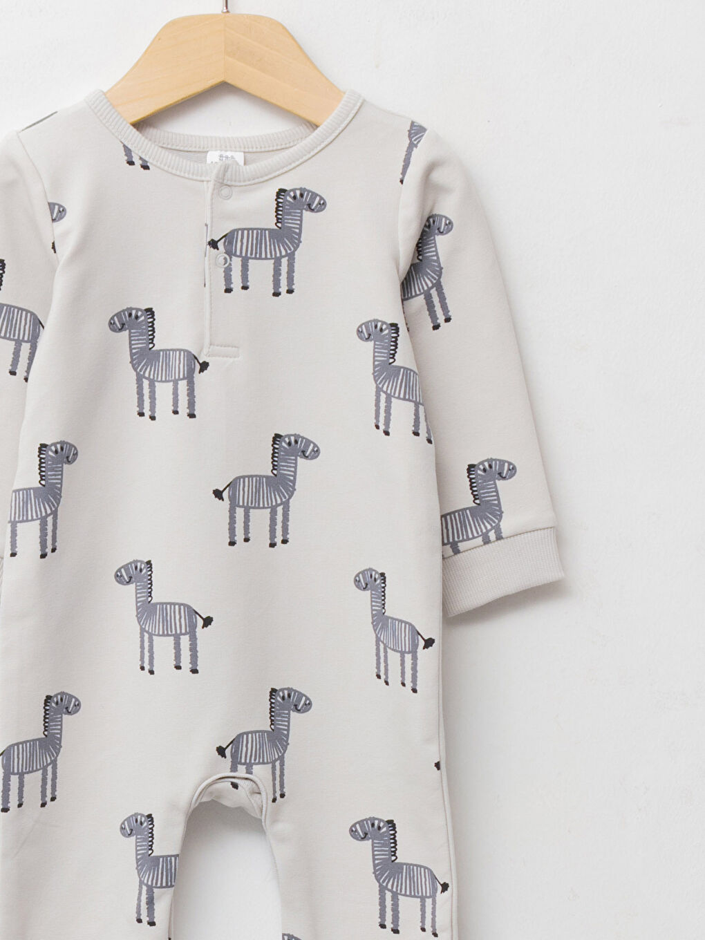 Crew Neck Long Sleeve Printed Cotton Baby Boy Rompers-2