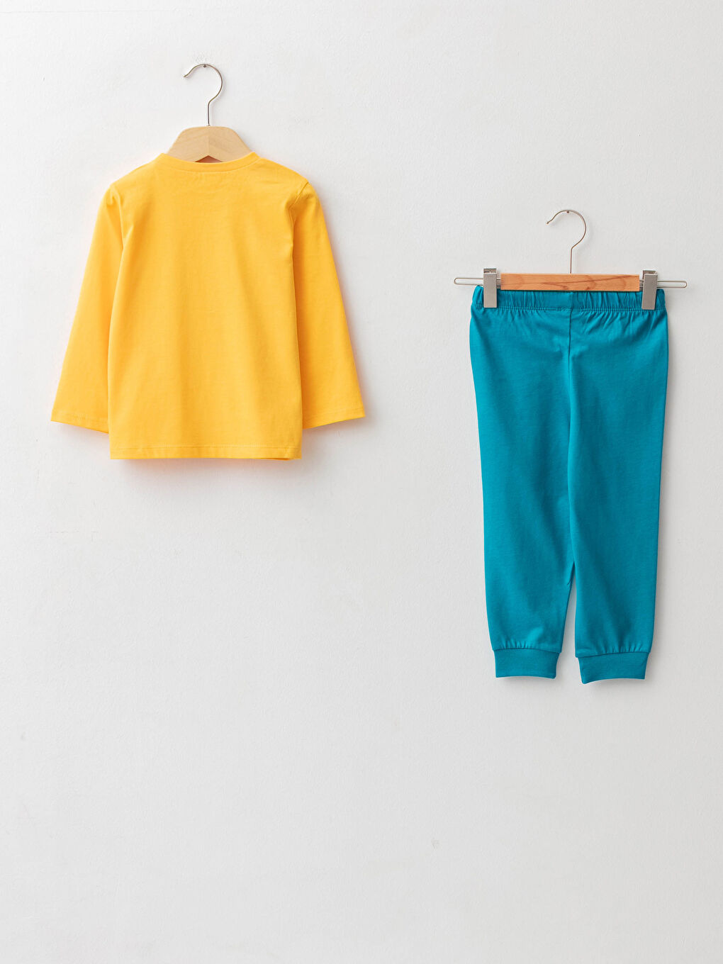 Crew Neck Long Sleeve Printed Cotton Baby Boy Pajama Set-1