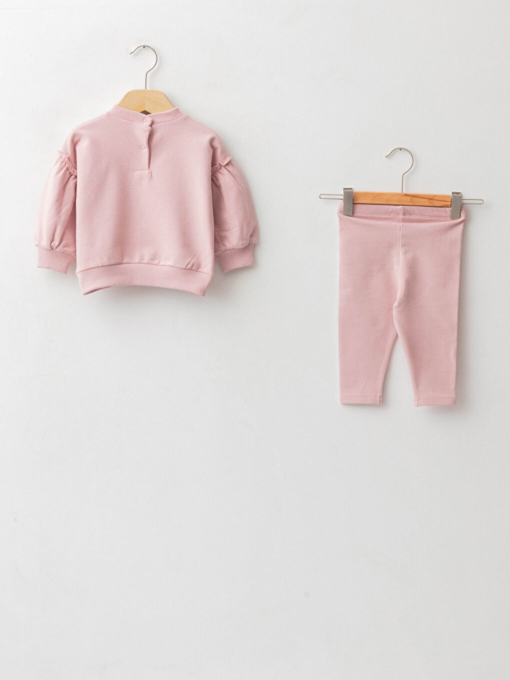 Ensemble Sweat-Shirt et Pantalon Bébé Fille en Coton Imprimé à Manches Longues et Col Rond Lot de 2-1