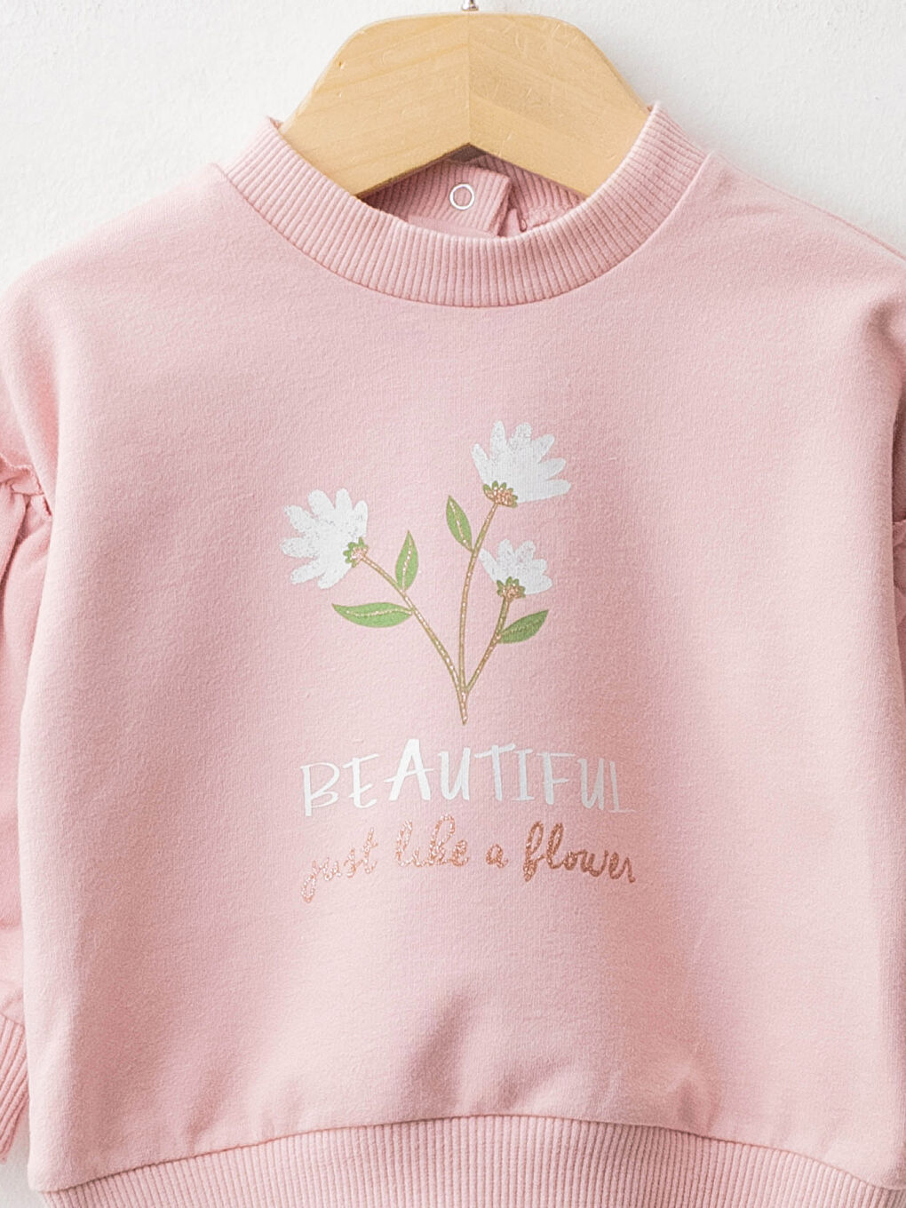 Ensemble Sweat-Shirt et Pantalon Bébé Fille en Coton Imprimé à Manches Longues et Col Rond Lot de 2-2