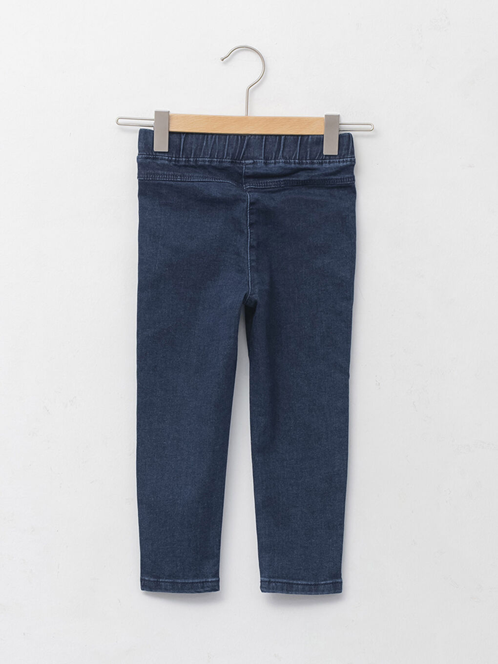 Elastic Waist Jegging Fit Basic Baby Girl Jean Pants-1