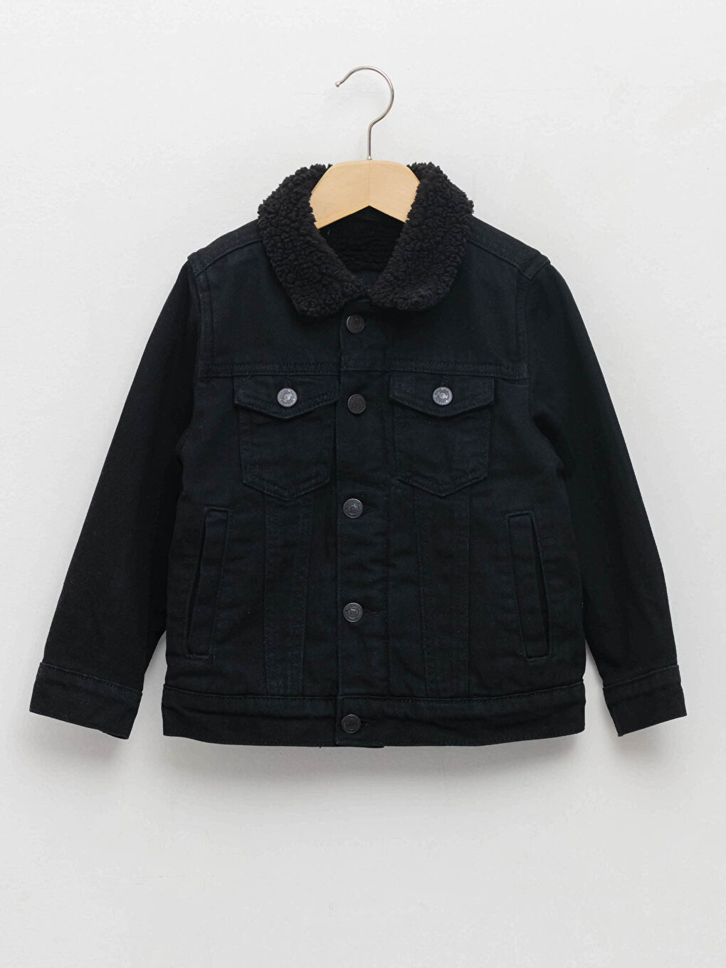 Collared Neck Boys' Denim Jacket-3