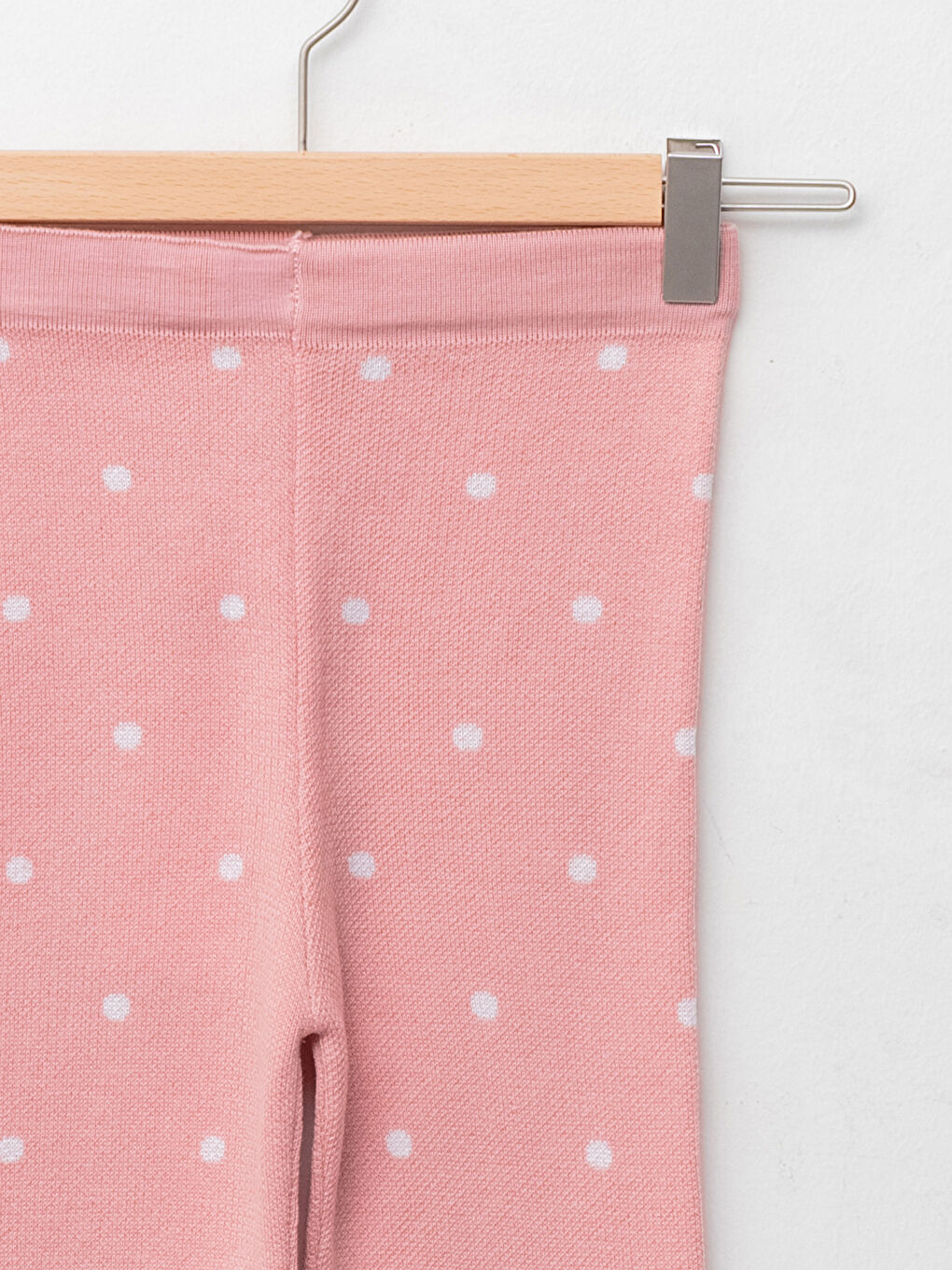 LCW Kids Elastic Waist Polka Dot Patterned Girl Knitwear Leggings -W15298Z4-FGV