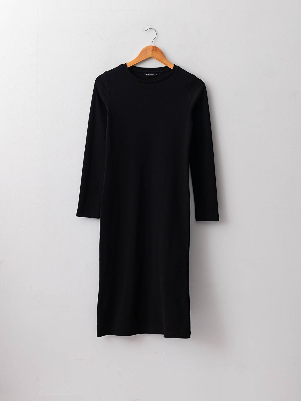 LC Waikiki Crew Neck Plain Long Sleeve Women's Bodycon Dress -W15327Z8-CVL