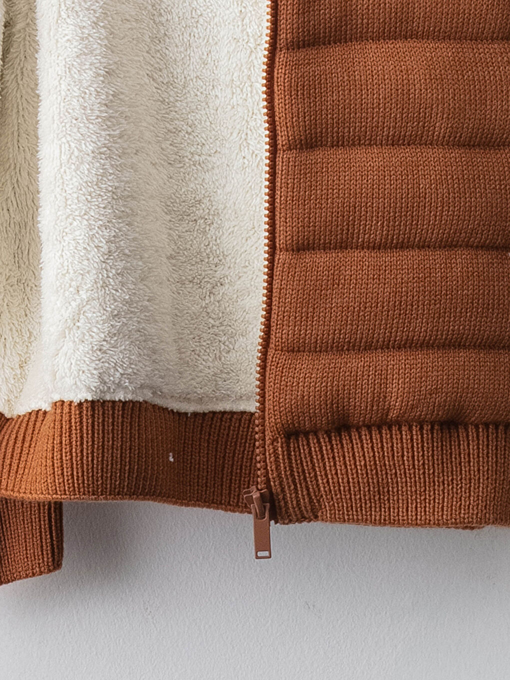 Sarı Kapüşonlu Basic Uzun Kollu Erkek Çocuk Kalın Triko Hırka-2