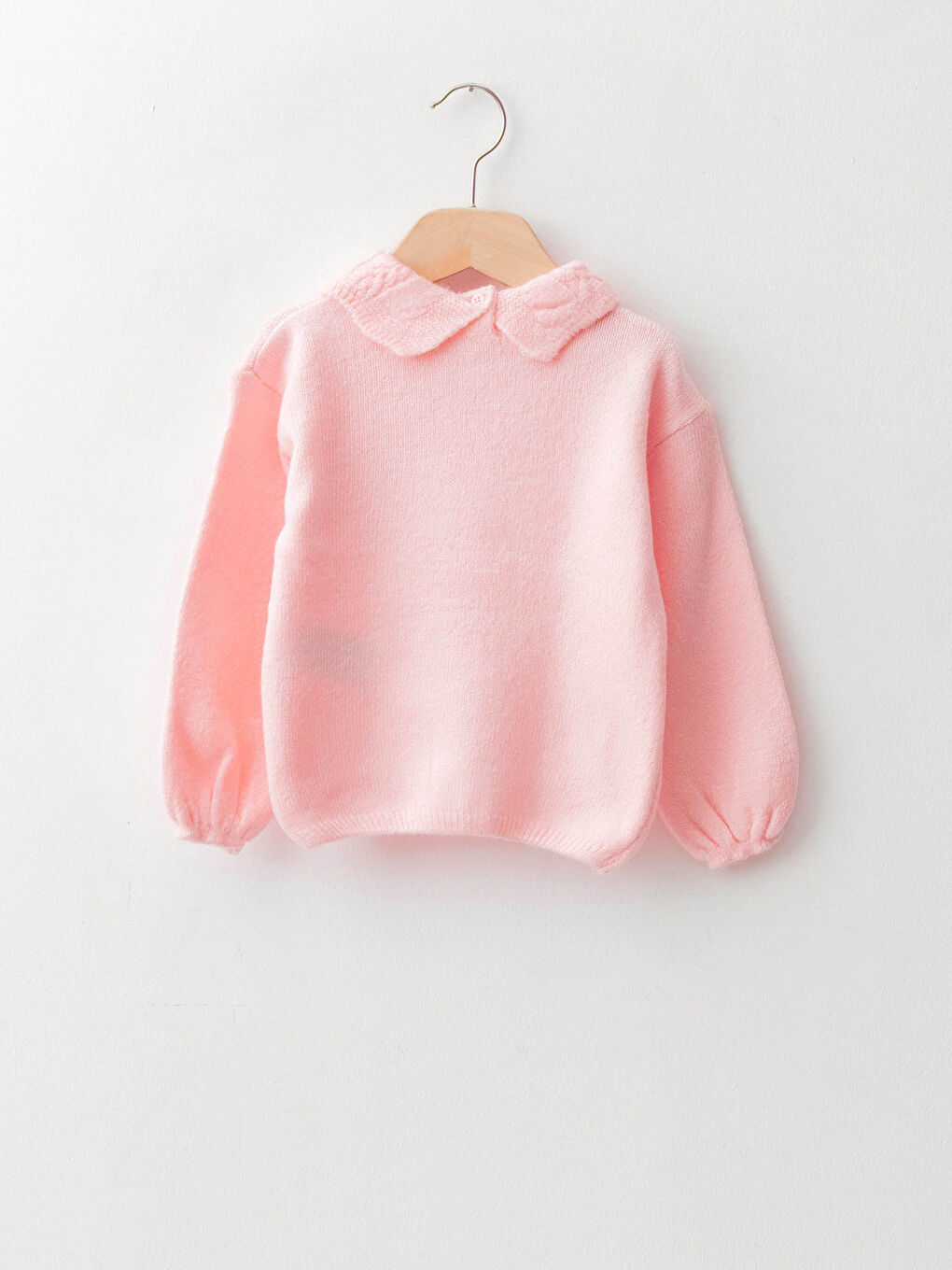 LCW baby Bebe Collar Long Sleeve Basic Baby Girl Knitwear Sweater -W15379Z1-FXB