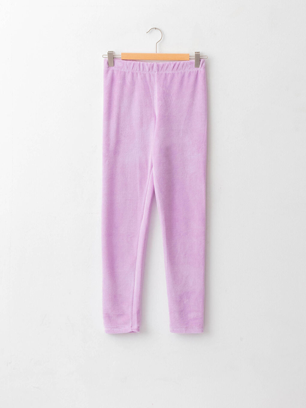 LCW Kids Elastic Waist Basic Velvet Girl Long Tights -W15538Z4-KYA