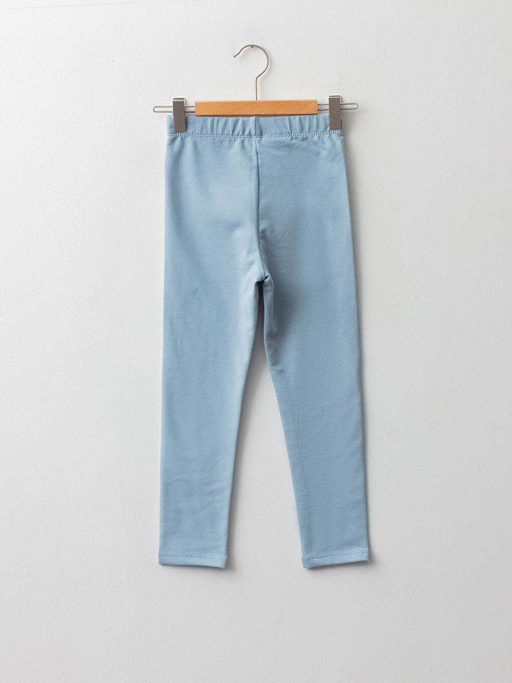 بنطلون ليجن طويل بناتي بوسط مطاطي بسيط-1