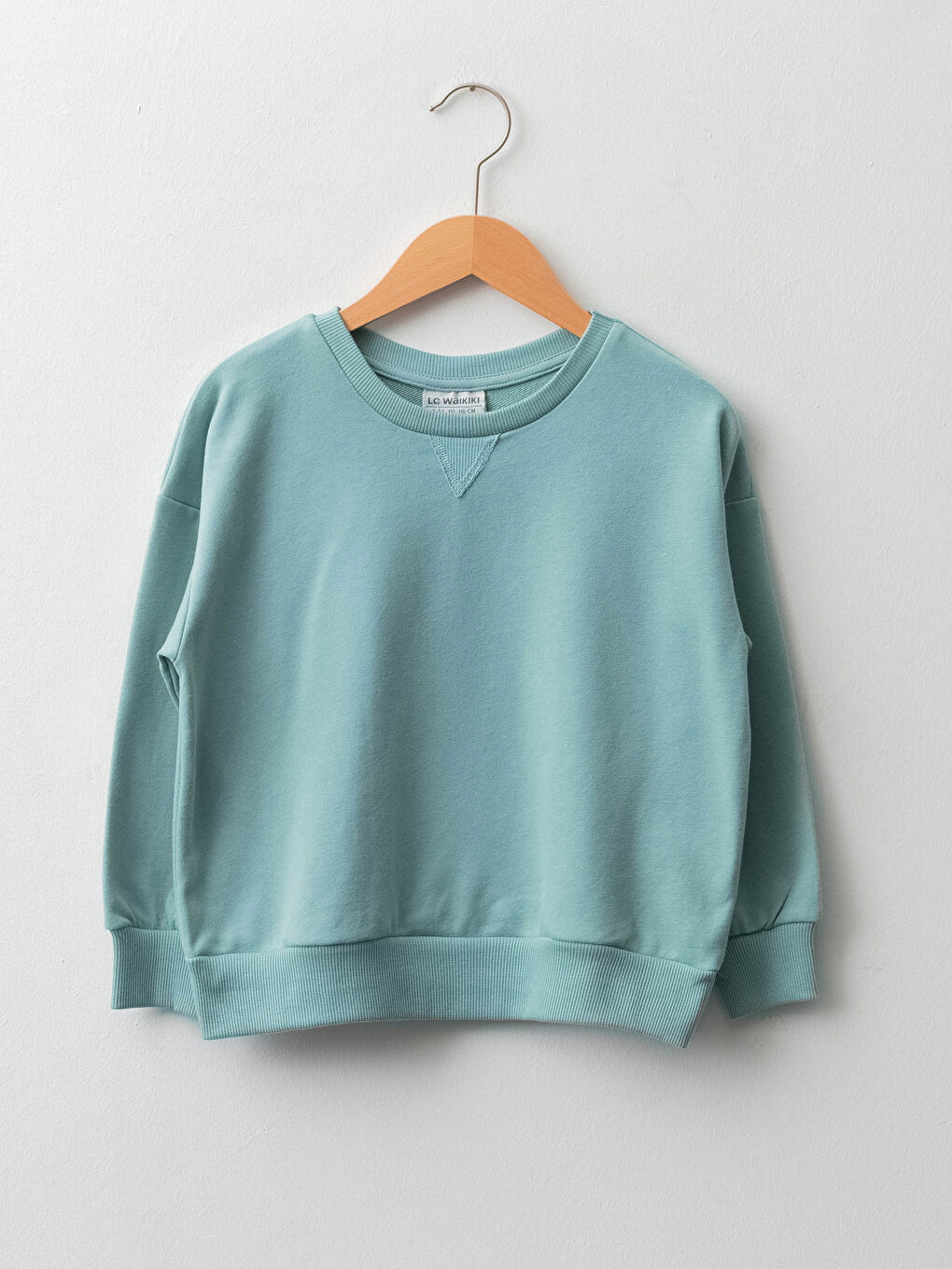 LCW Kids Rundhalsausschnitt Basic Langarm Sweatshirt für Mädchen -W15542Z4-GBZ