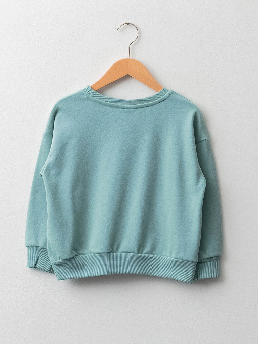 LCW Kids Rundhalsausschnitt Basic Langarm Sweatshirt für Mädchen -W15542Z4-GBZ