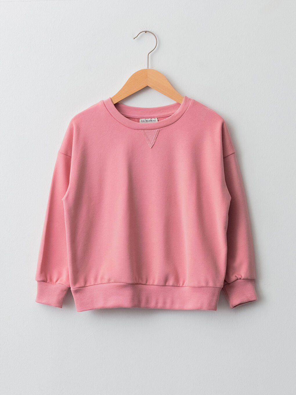LCW Kids Bisiklet Yaka Basic Uzun Kollu Kız Çocuk Sweatshirt -W15542Z4-GJZ