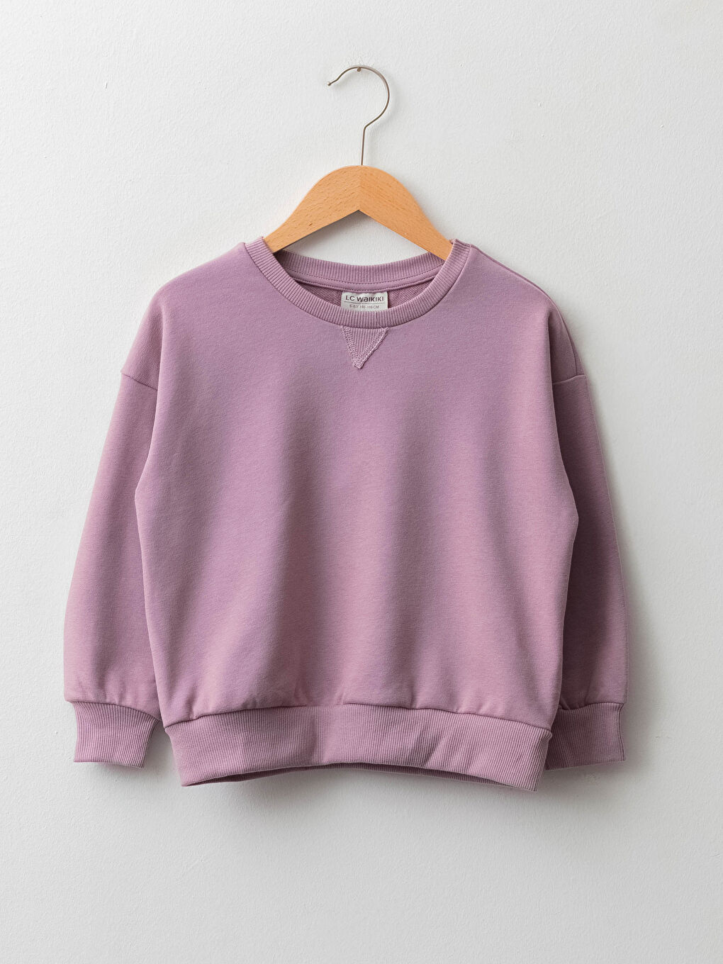 қыздарға арналған дөңгелек жағалы негізгі ұзын жеңді свитшот