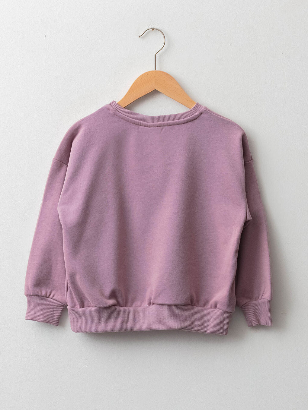 қыздарға арналған дөңгелек жағалы негізгі ұзын жеңді свитшот-1