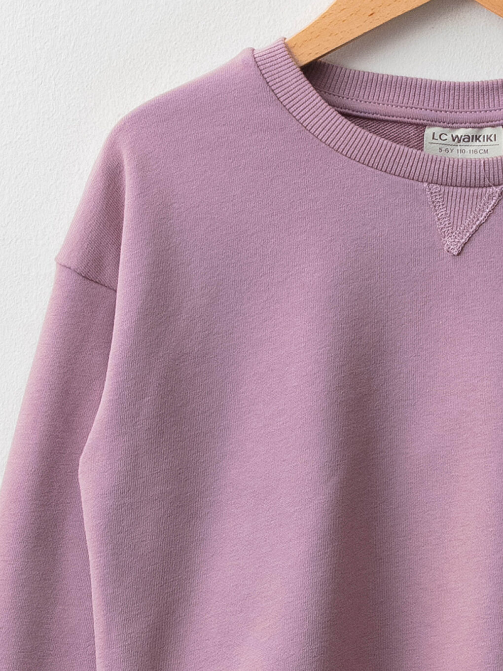 қыздарға арналған дөңгелек жағалы негізгі ұзын жеңді свитшот-2