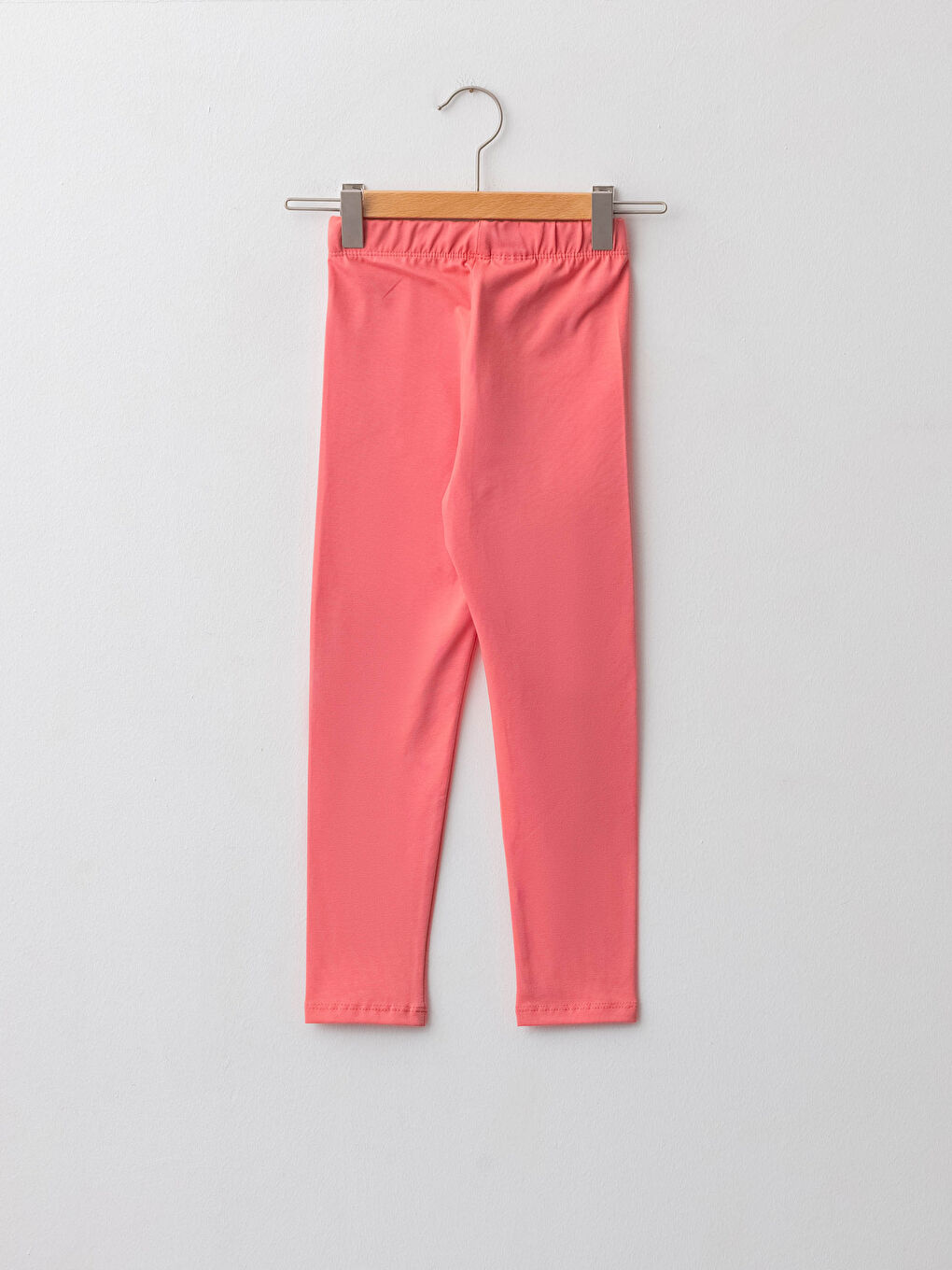 Elastic Waist Basic Cotton Girl Long Leggings-1