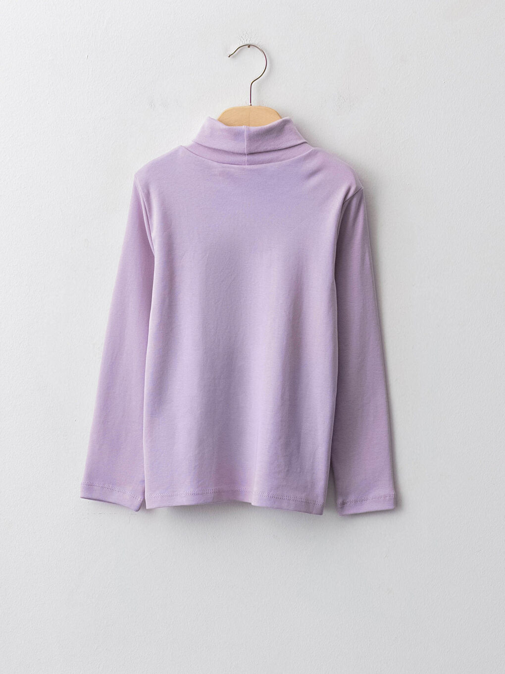 Водолазка жакалы "Basic" ұзын жеңді мақтадан жасалған қыз балаларға арналған футболка-1