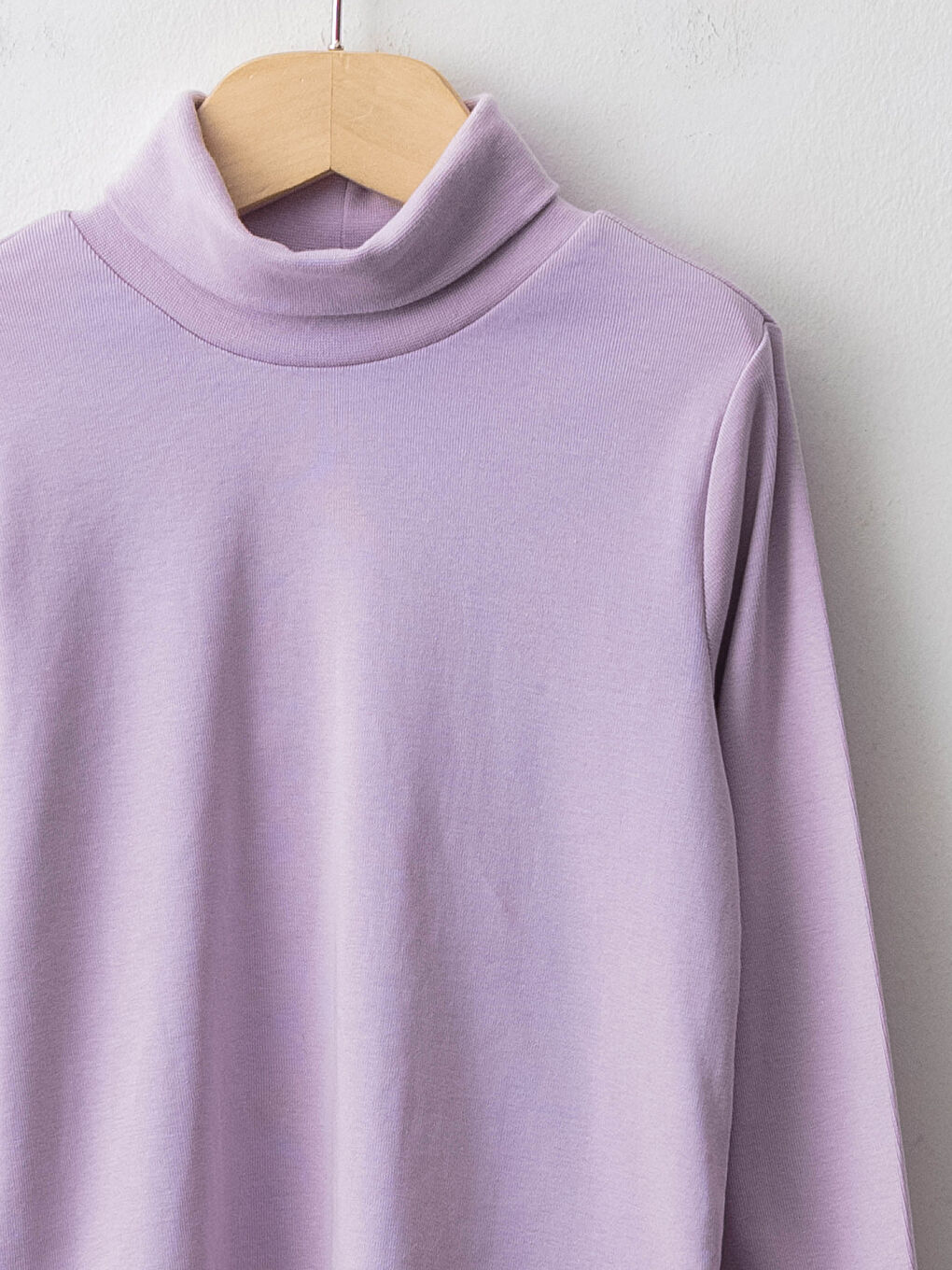 Водолазка жакалы "Basic" ұзын жеңді мақтадан жасалған қыз балаларға арналған футболка-2