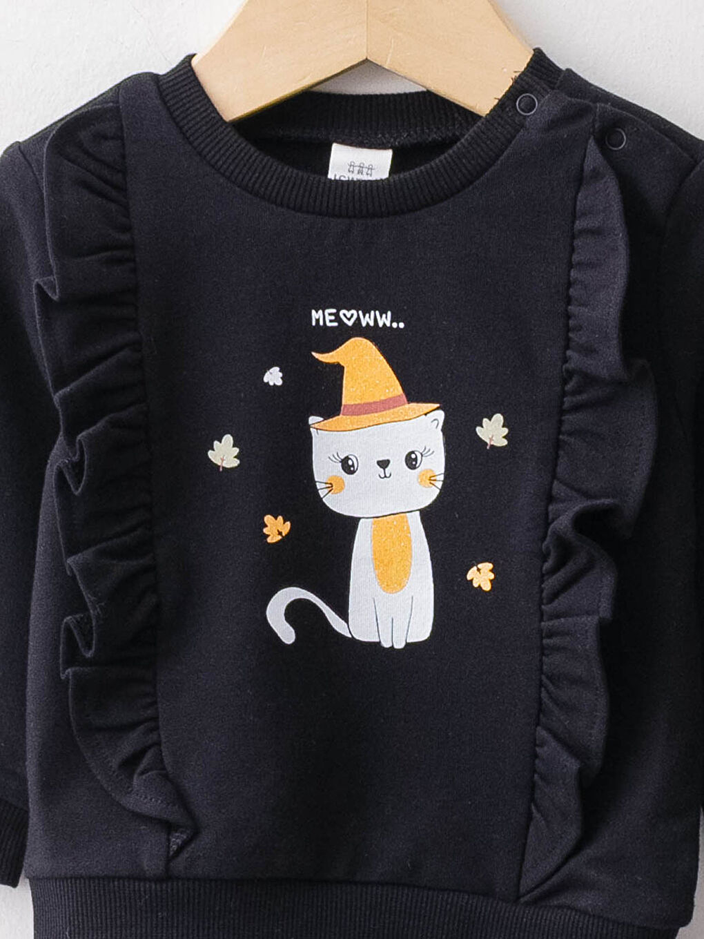 LCW baby Bisiklet Yaka Uzun Kollu Baskılı Kız Bebek Sweatshirt 2'li -W15771Z1-RQN
