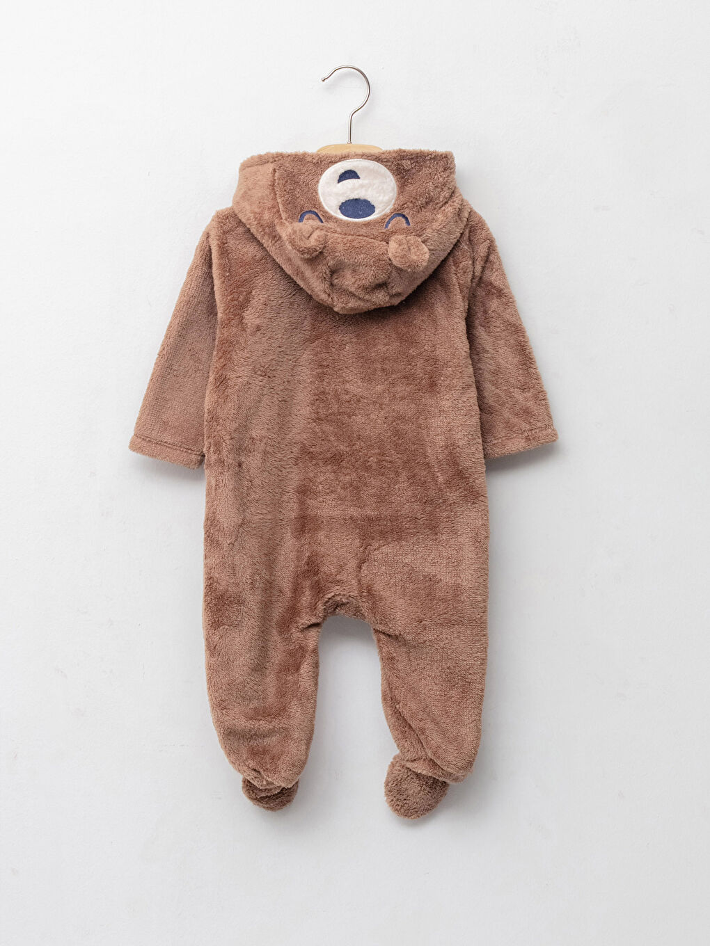 Combinaison Zippée à Capuche et Manches Longues en Peluche pour Bébé Garçon-1