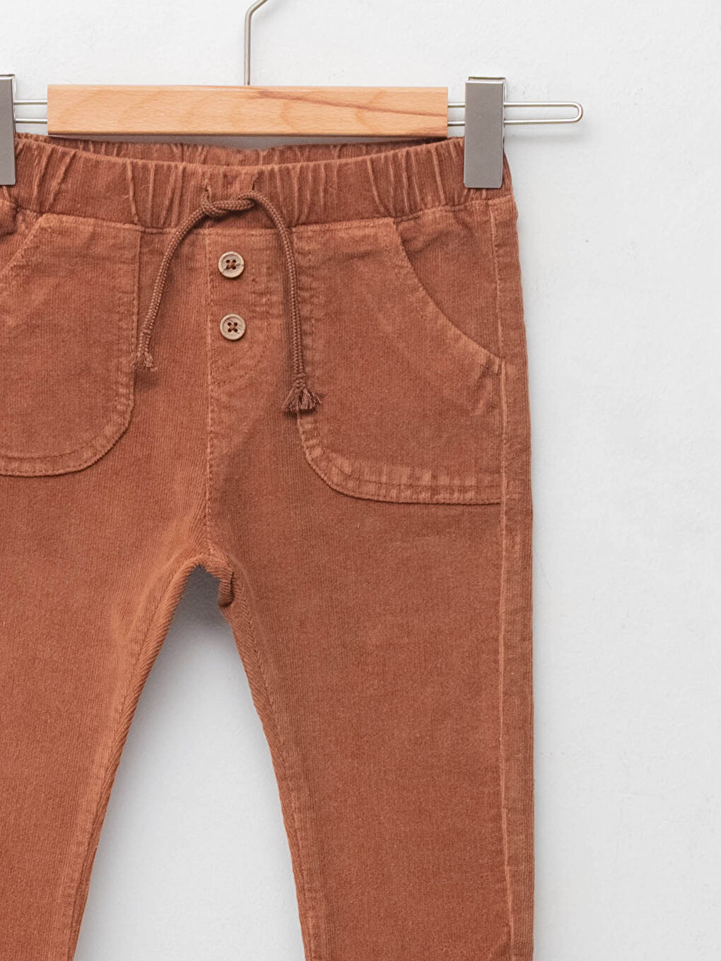 Pantalon Basique en Velours pour Bébés Garçons à Taille Élastiquée-2