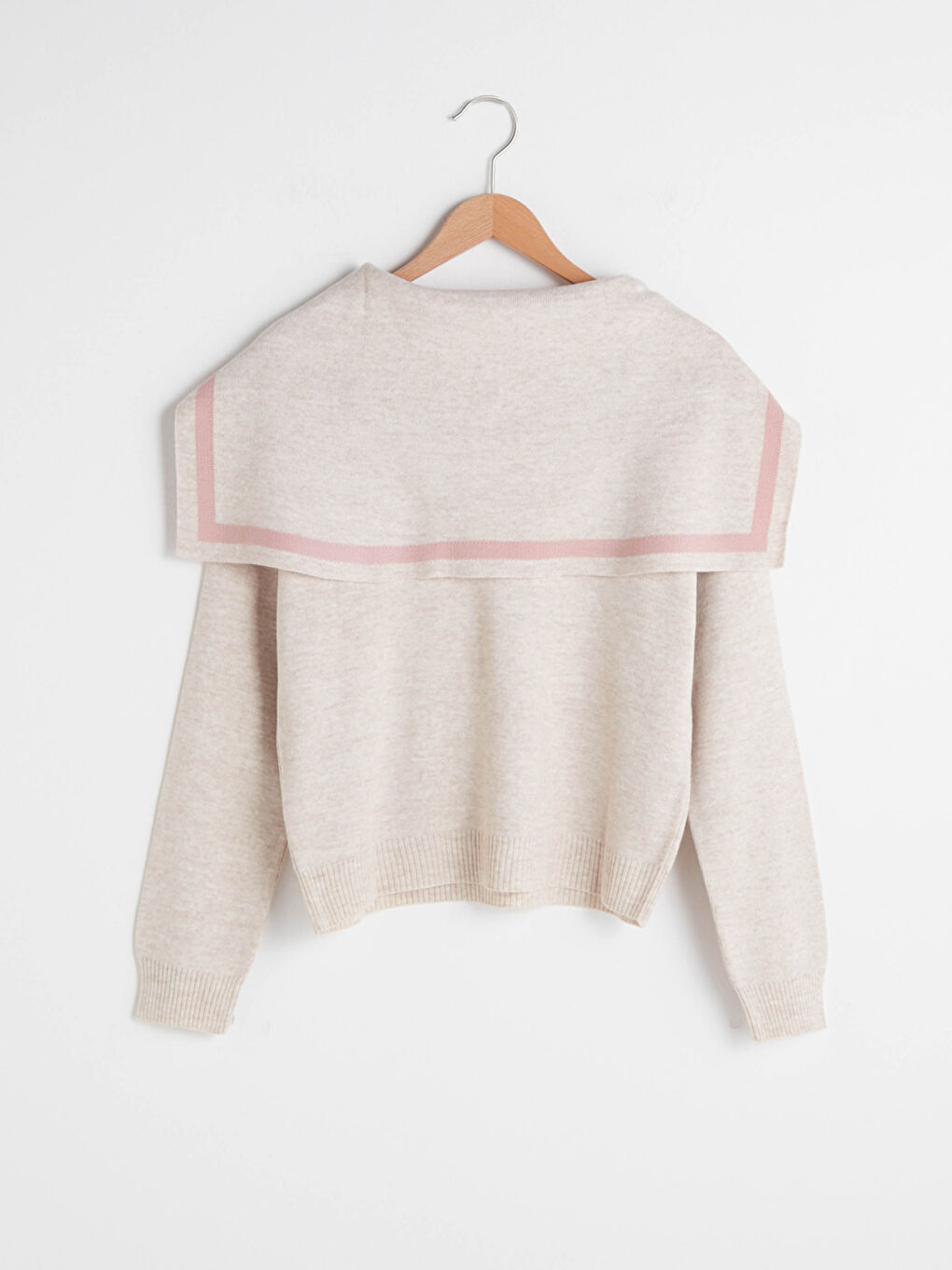LCW Vision Shawl Collar Straight Long Sleeve Women's Slim Knitwear Sweater -0WJG09Z8-D4N