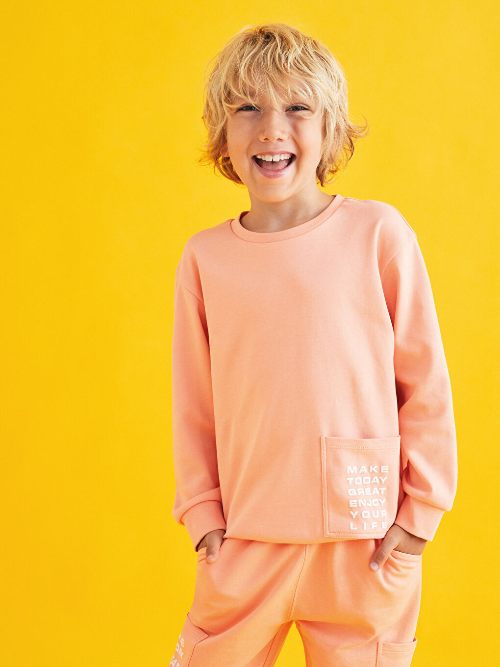 Elastic Waist Printed Boys' Jogger Sweatpants-1