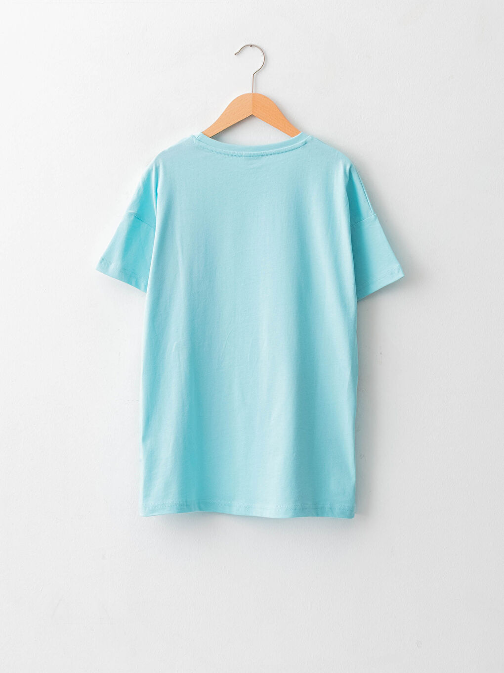 Turkuaz Bisiklet Yaka Baskılı Kısa Kollu Erkek Çocuk Tişört-1