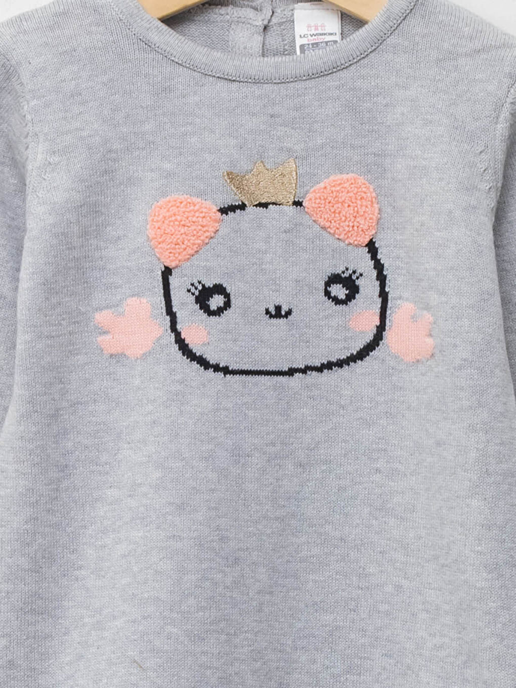 Robe à Manches Longues à Col Rond Imprimée pour Bébé Fille et Collants Lot de 2-2