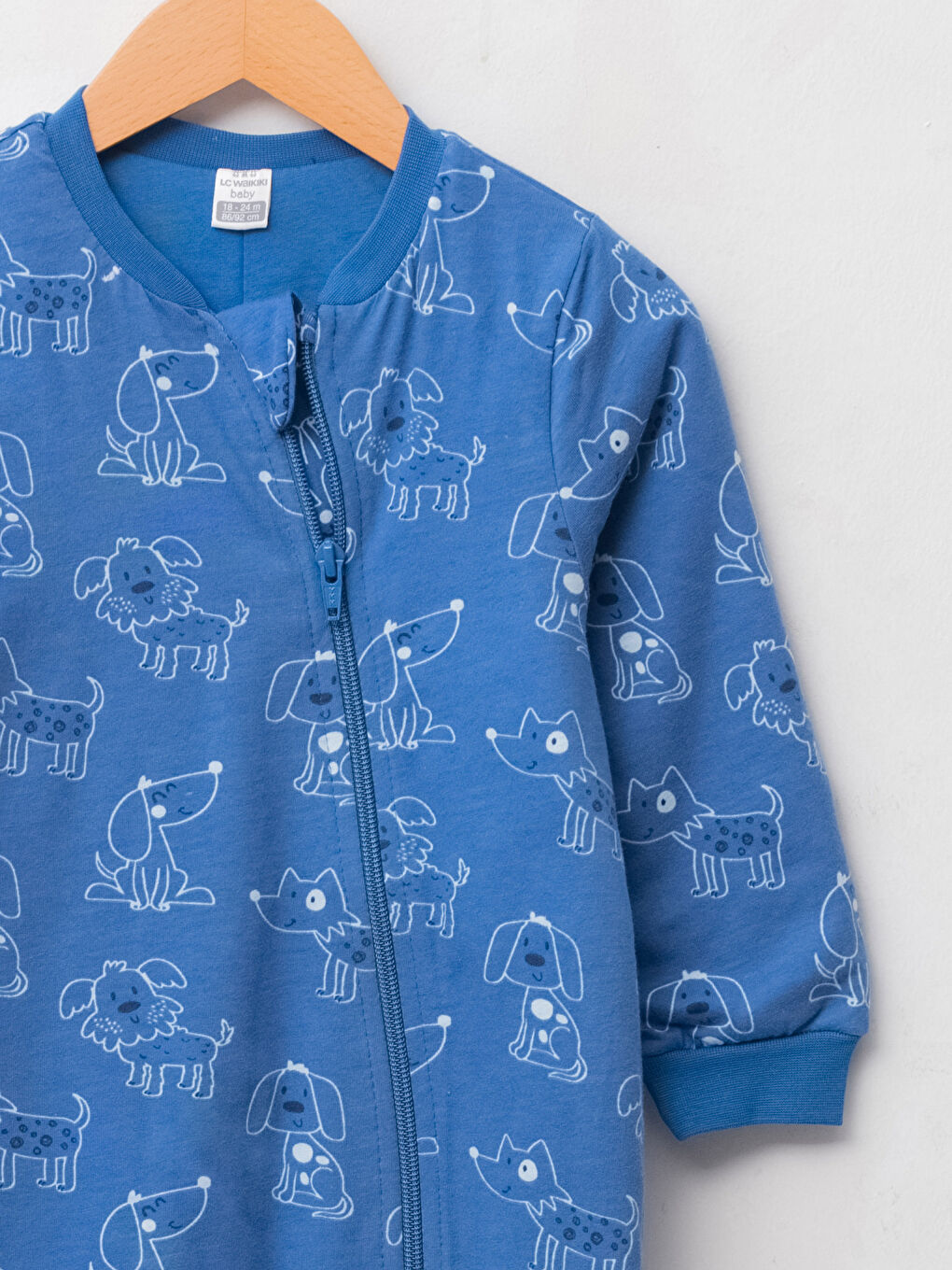 Crew Neck Long Sleeve Printed Baby Boy Jumpsuit-2