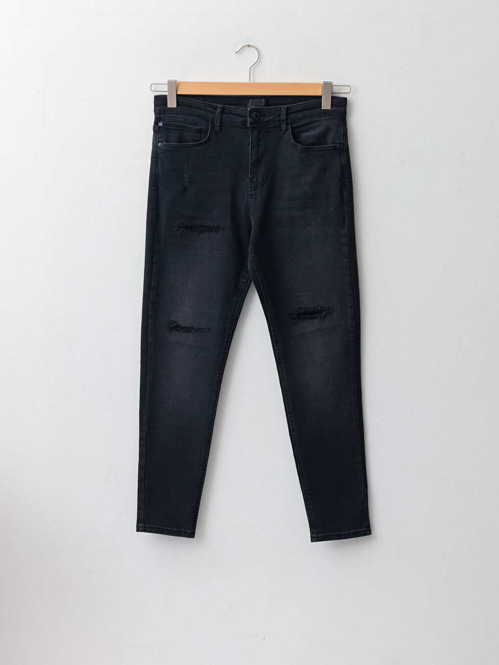 Siyah 730 Havuç Kalıp Erkek Jean Pantolon-5