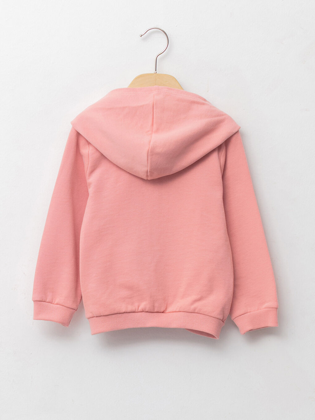 Толстовка на молнии с капюшоном и длинным рукавом для малышек девочек-1