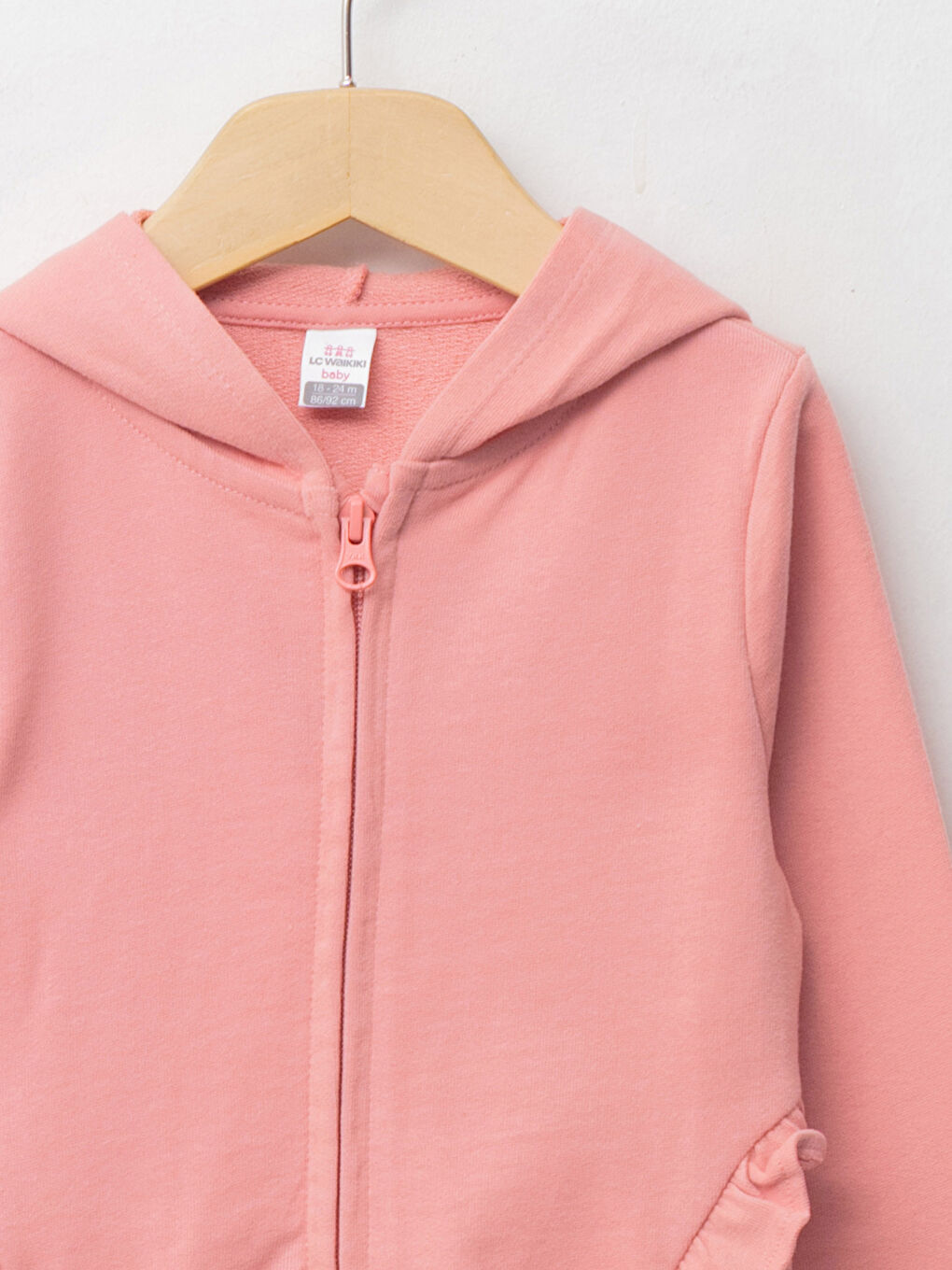 Толстовка на молнии с капюшоном и длинным рукавом для малышек девочек-2