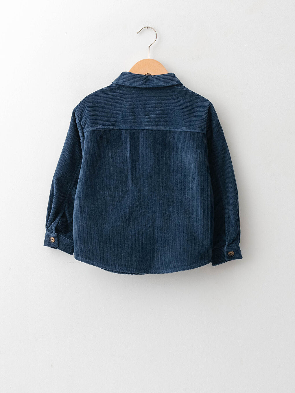 Basic Long Sleeve Velvet Boys' Shirt-1