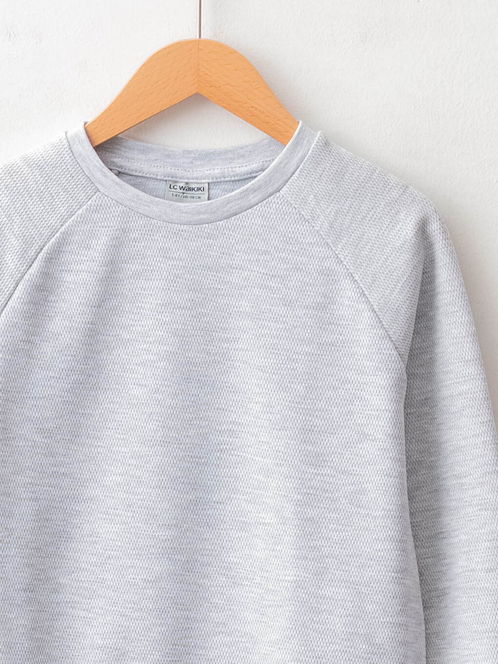 تي شيرت كم طويل أساسي بياقة دائرية للأولاد-2