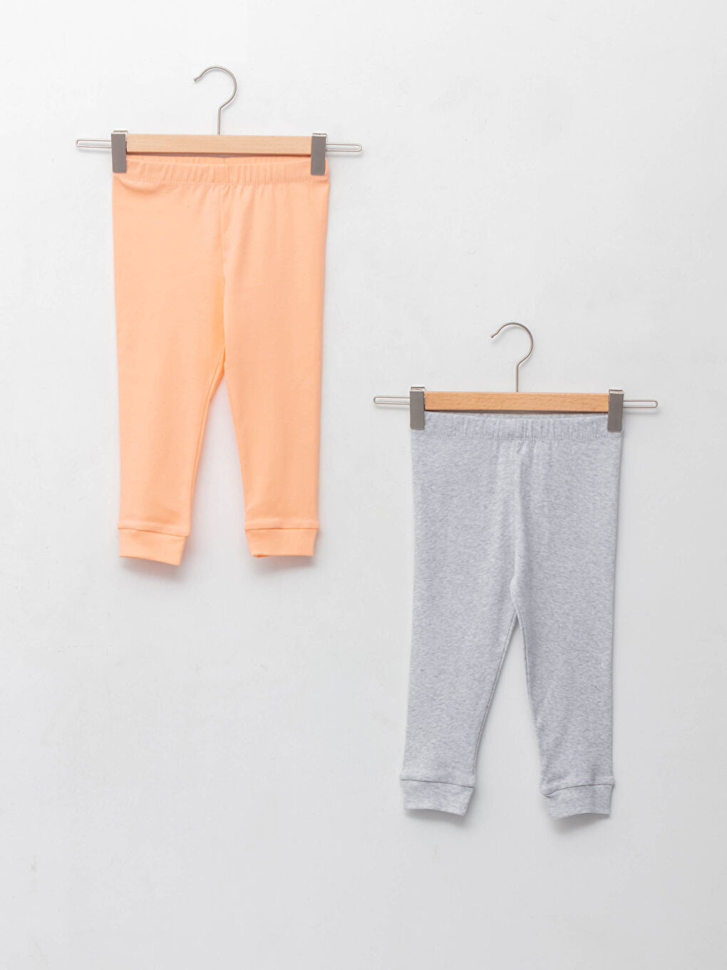 LCW baby Elastic Waist Basic Cotton Baby Girl Pajama Bottoms 2-Pack -W16345Z1-G5P