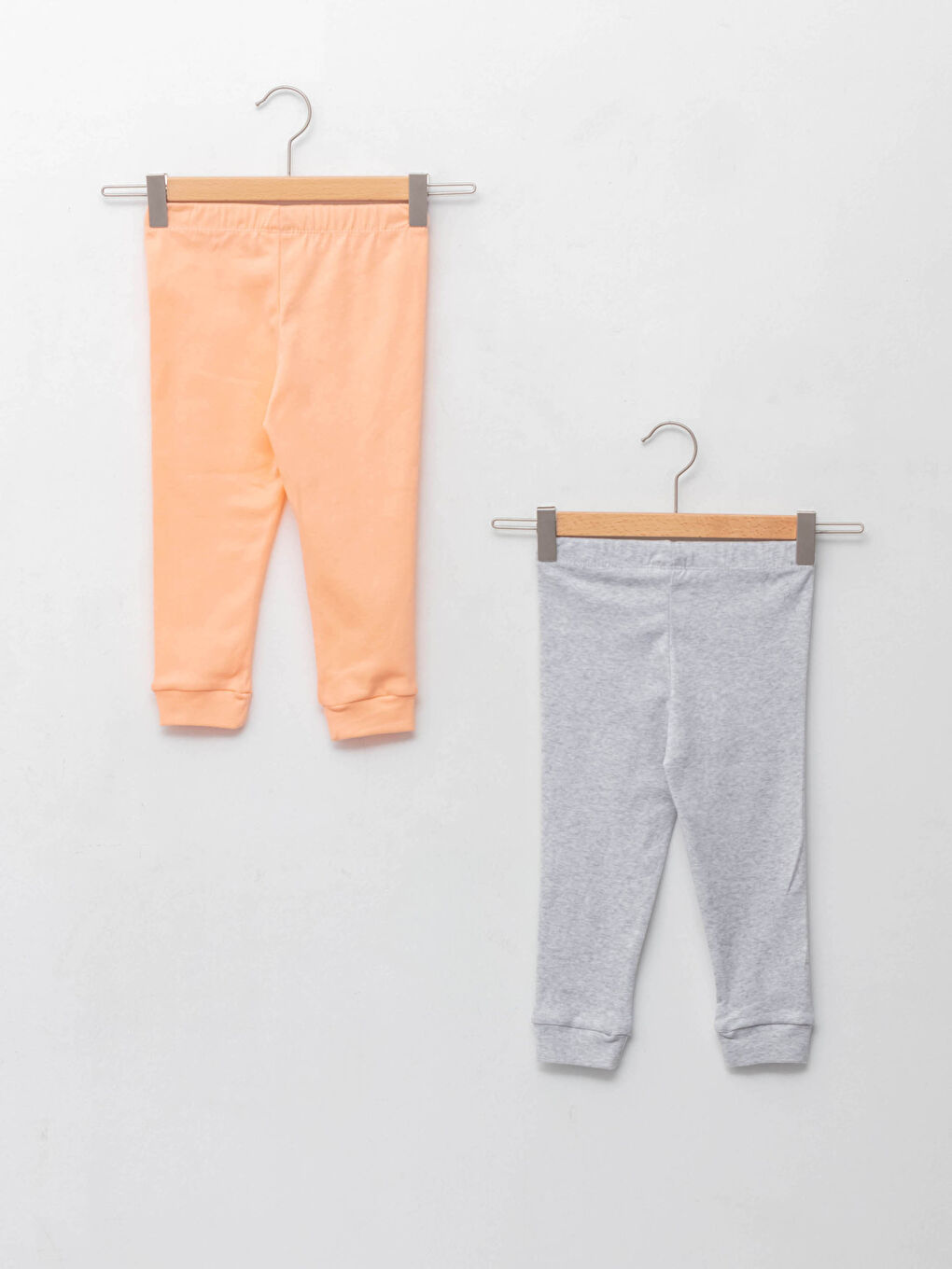 LCW baby Elastic Waist Basic Cotton Baby Girl Pajama Bottoms 2-Pack -W16345Z1-G5P
