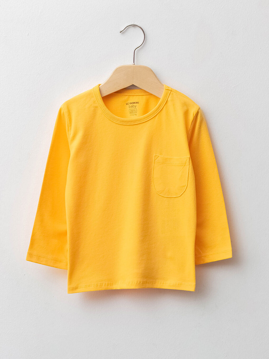 Crew Neck Long Sleeve Basic Cotton Baby Boy T-Shirt