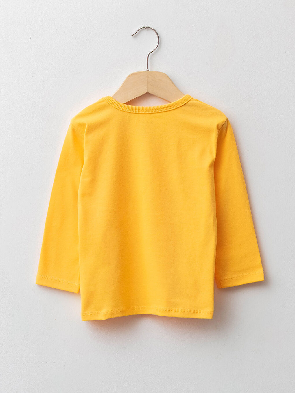 Crew Neck Long Sleeve Basic Cotton Baby Boy T-Shirt-1