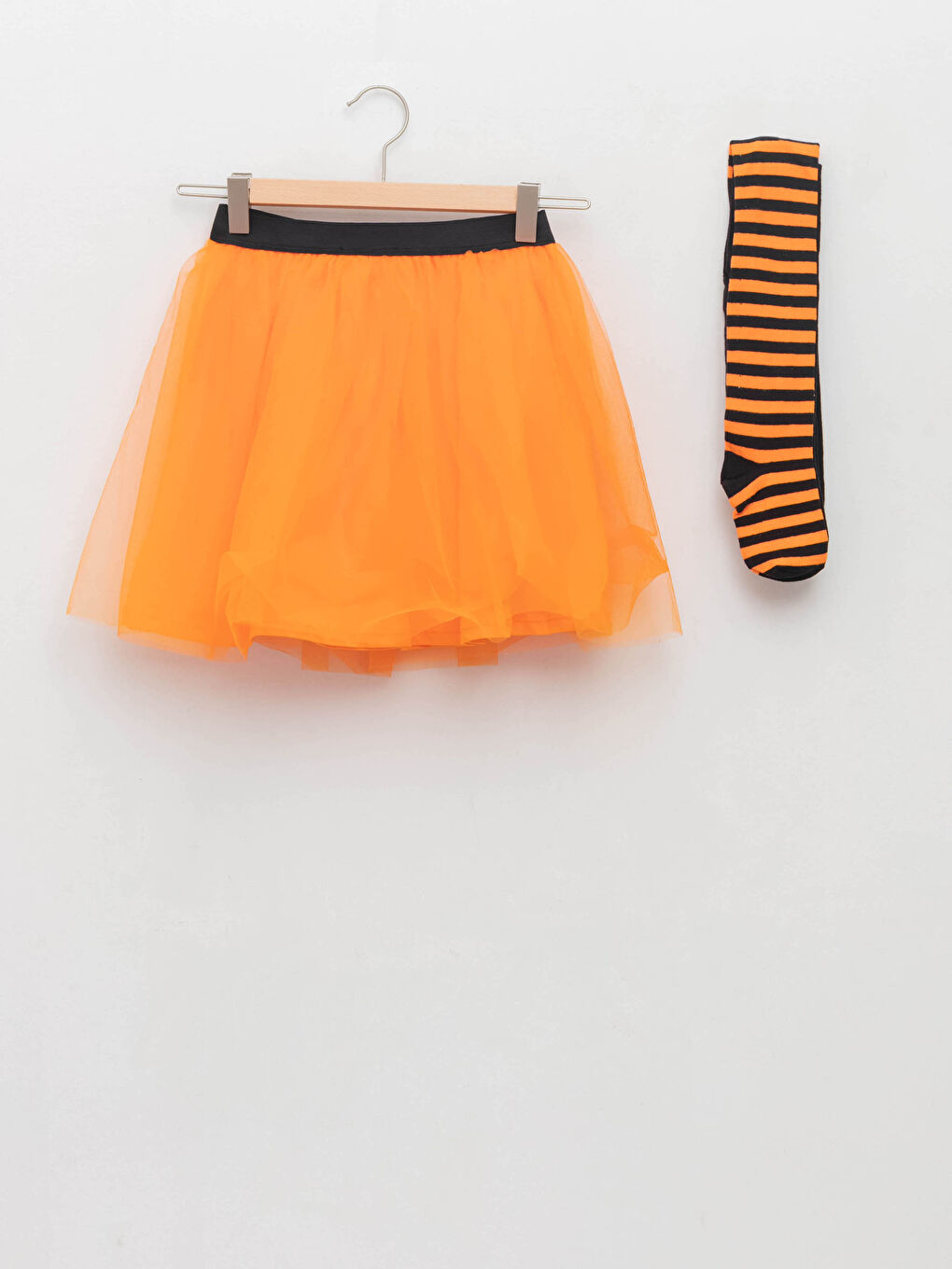 H12 Elastic Waist Girl Tutu Skirt and Tights-1