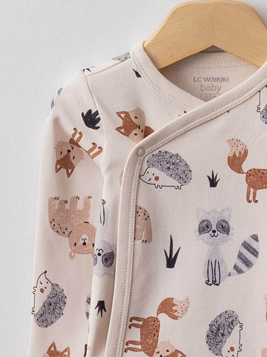 Боди с круглым вырезом и длинным рукавом с принтом для мальчика с заклепками на промежности, 2 упаковки-2