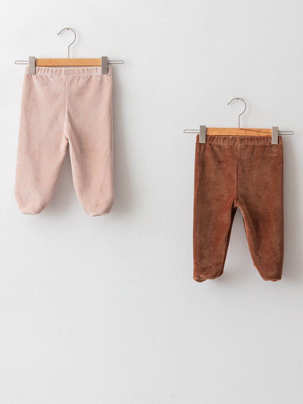 Elastic Waist Basic Corduroy Trousers 2 Pieces-1