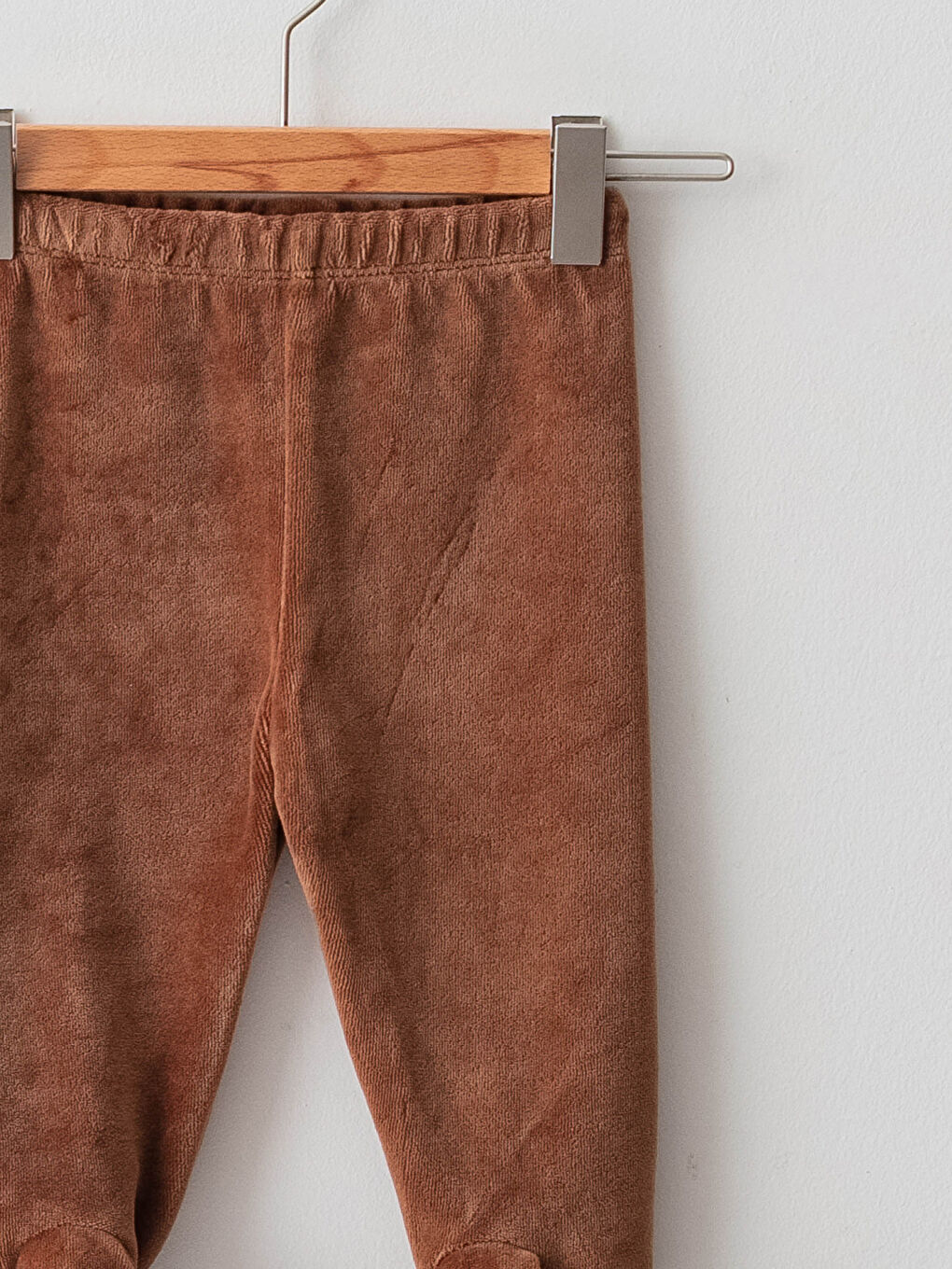 Elastic Waist Basic Corduroy Trousers 2 Pieces-2