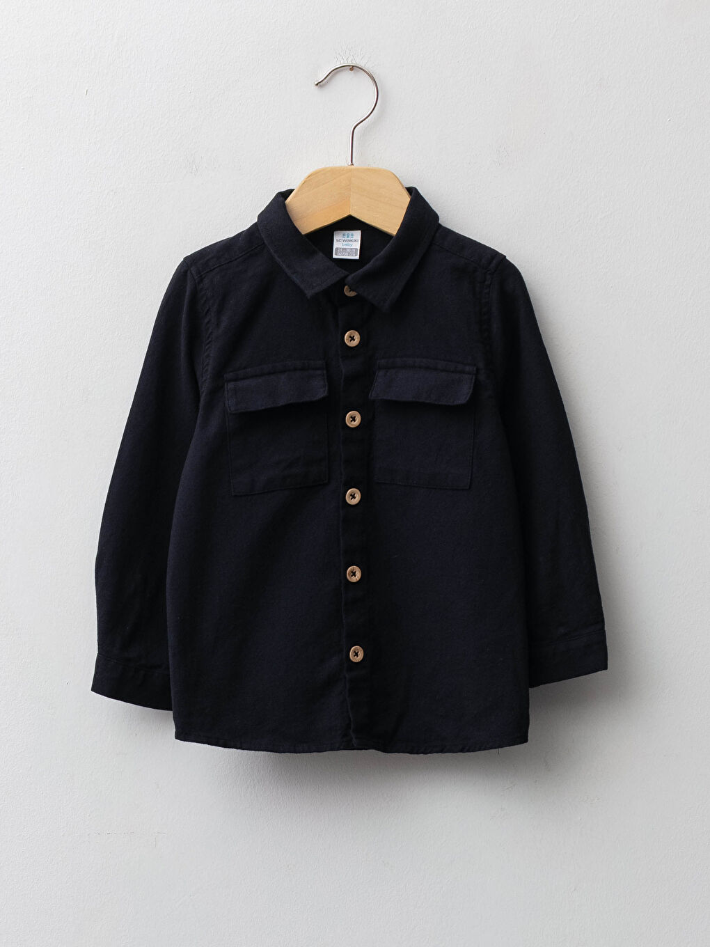 Chemise Basique en Coton à Manches Longues Pour Bébé Garçon.