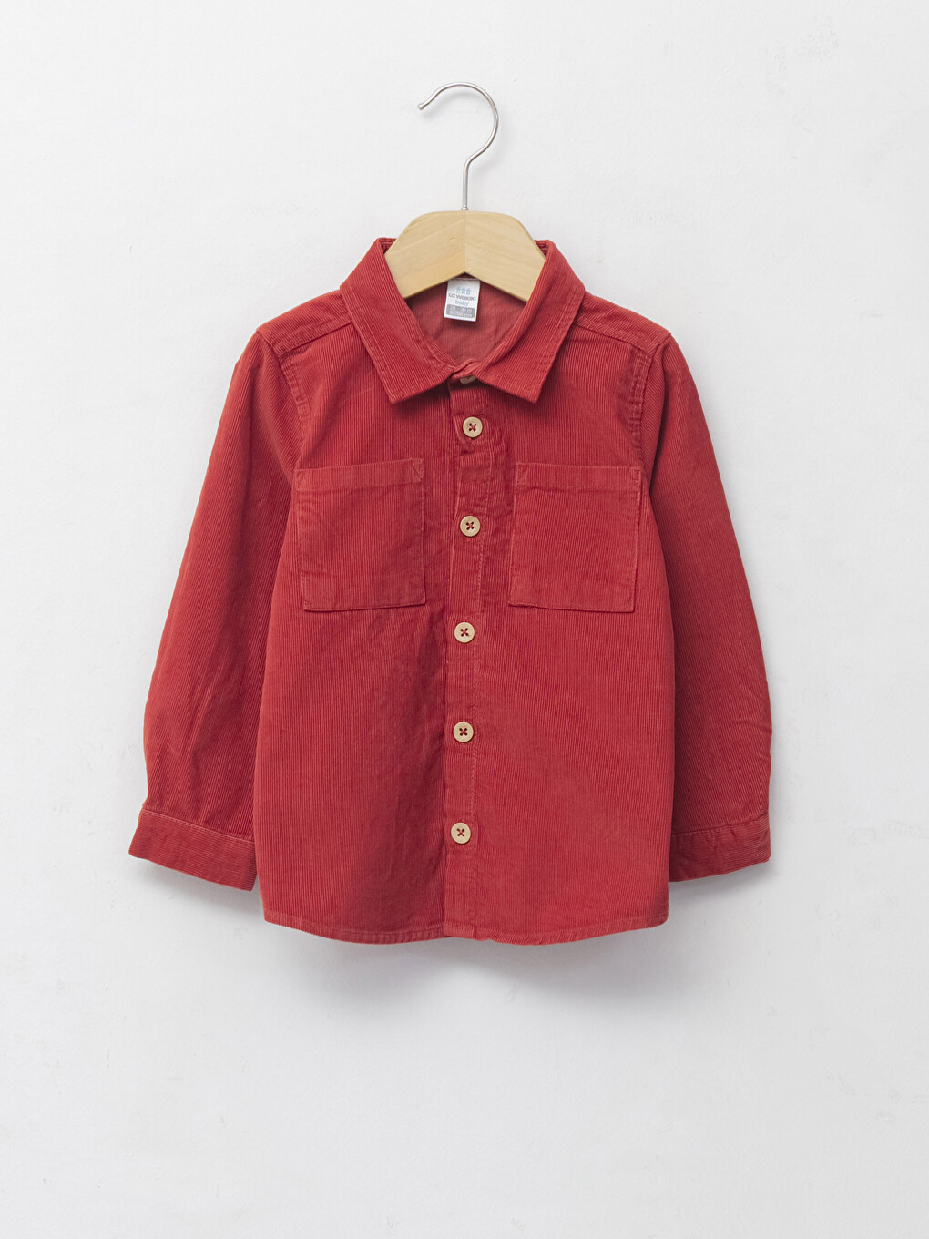 Basic Long Sleeve Velvet Baby Boys' Shirt