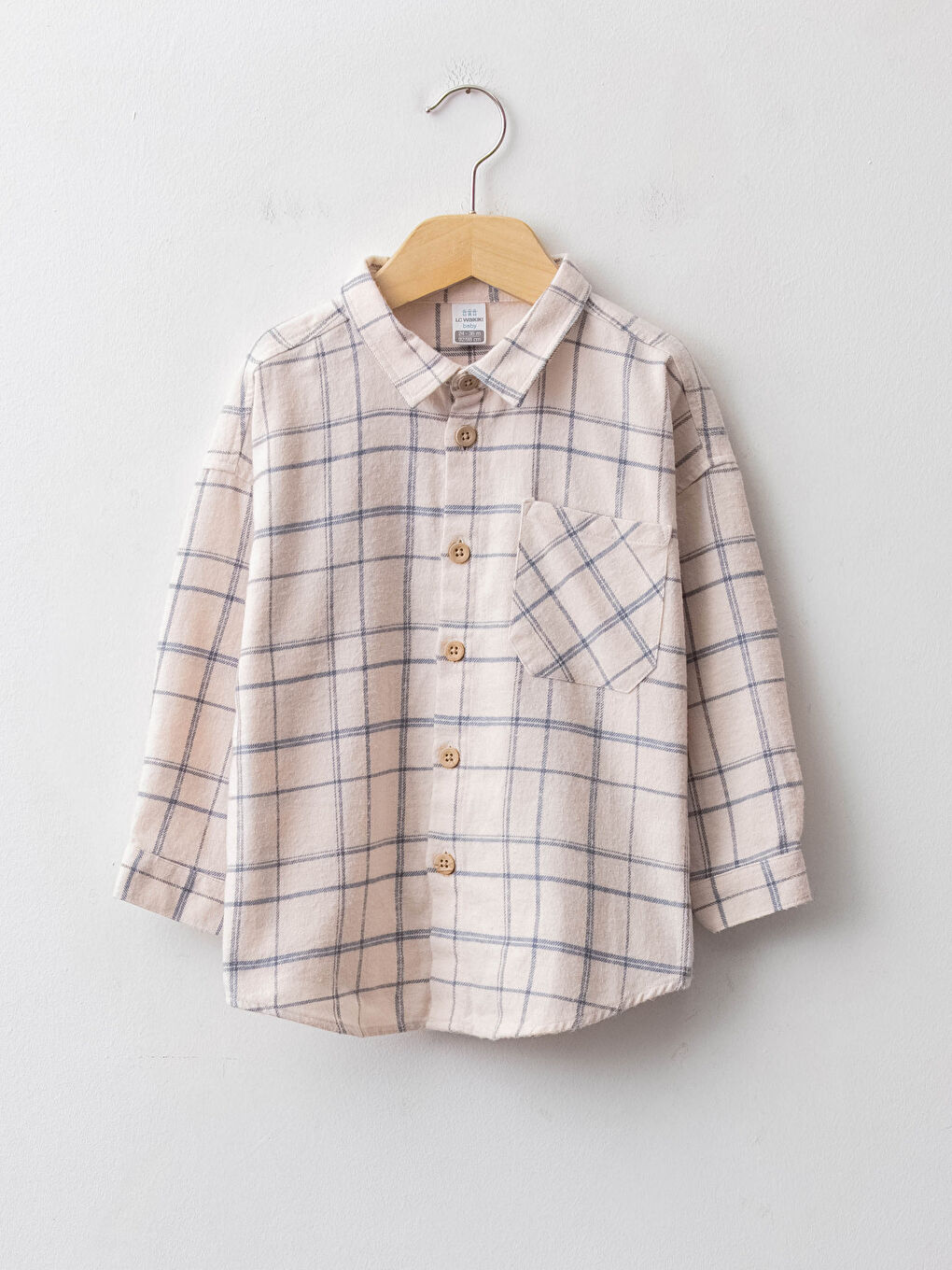Chemise à Carreaux en Coton à Manches Longues pour Bébé Garçon
