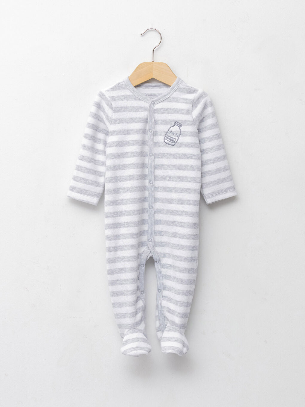 V Neck Long Sleeve Striped Baby Boy Rompers