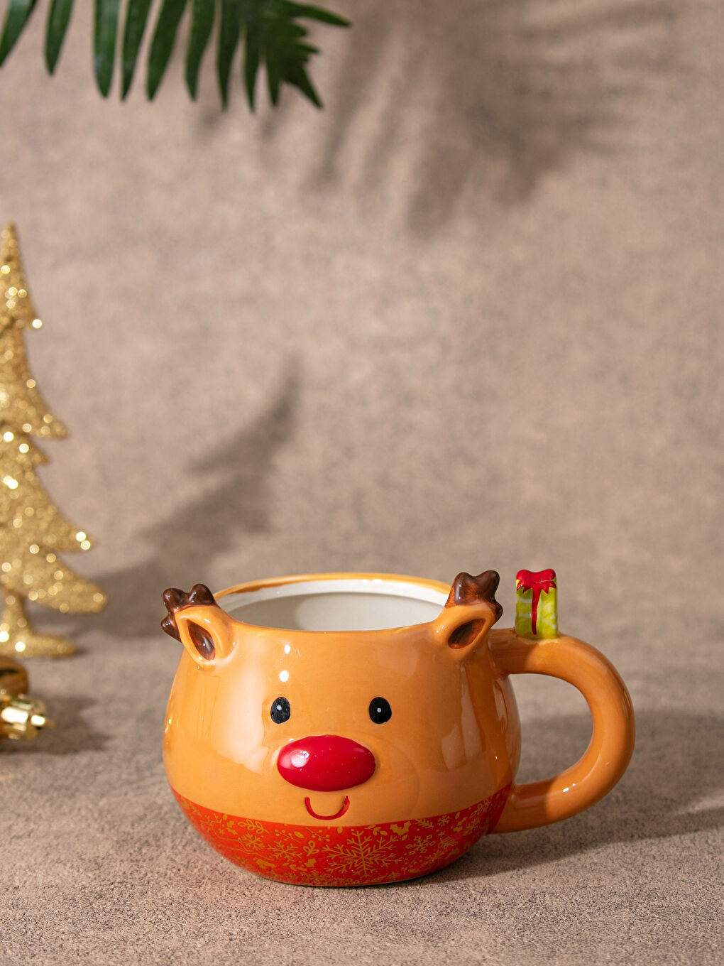 Christmas Themed Patterned Ceramic Mug Cup 14x11x8 Cm-1